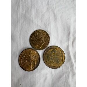 Lot of 3 Vintage King Knight Coins Double Sided Fantasy Collectible Tokens